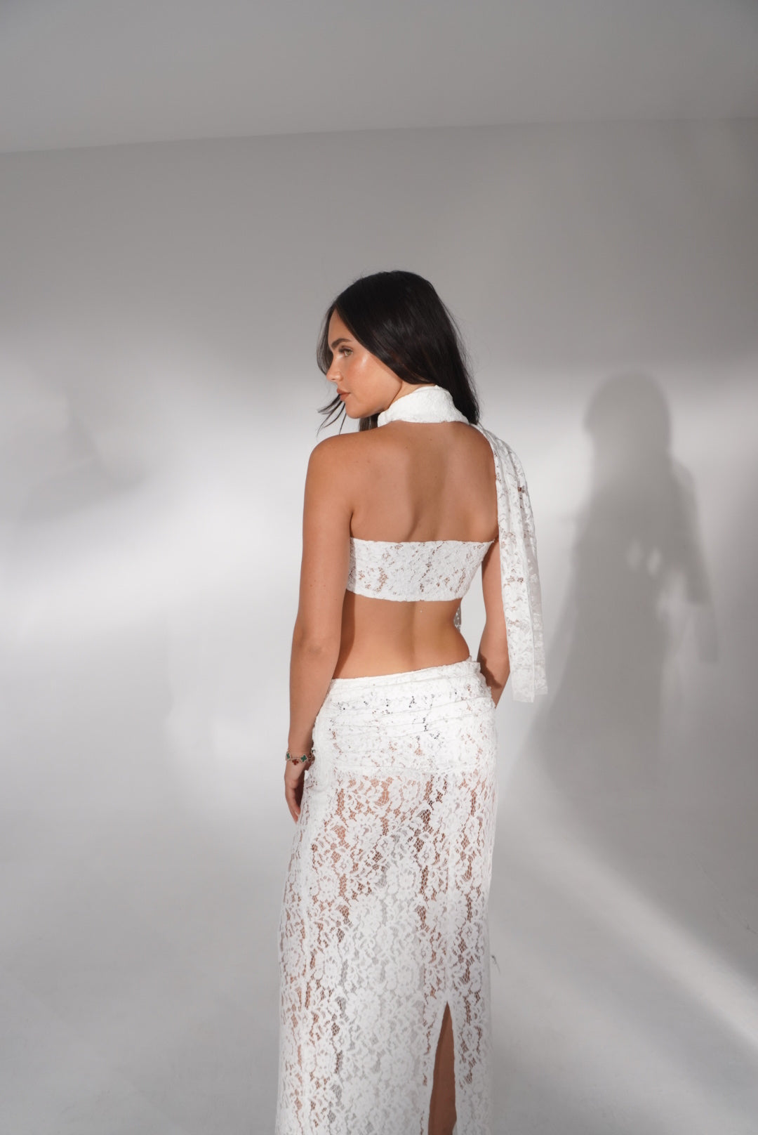 Elle Bandeau & Scarf in White
