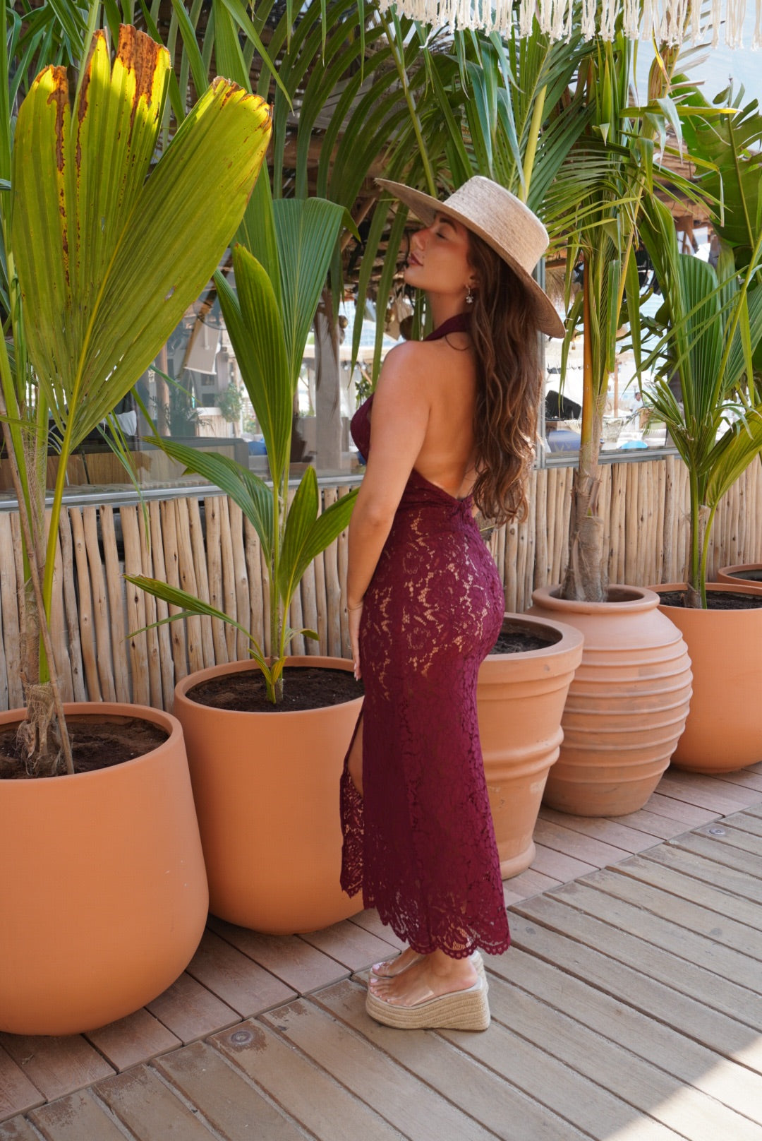 Monroe Dress in Burgundy
