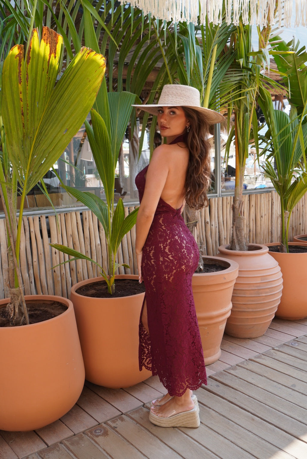 Monroe Dress in Burgundy