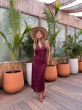 Monroe Dress in Burgundy