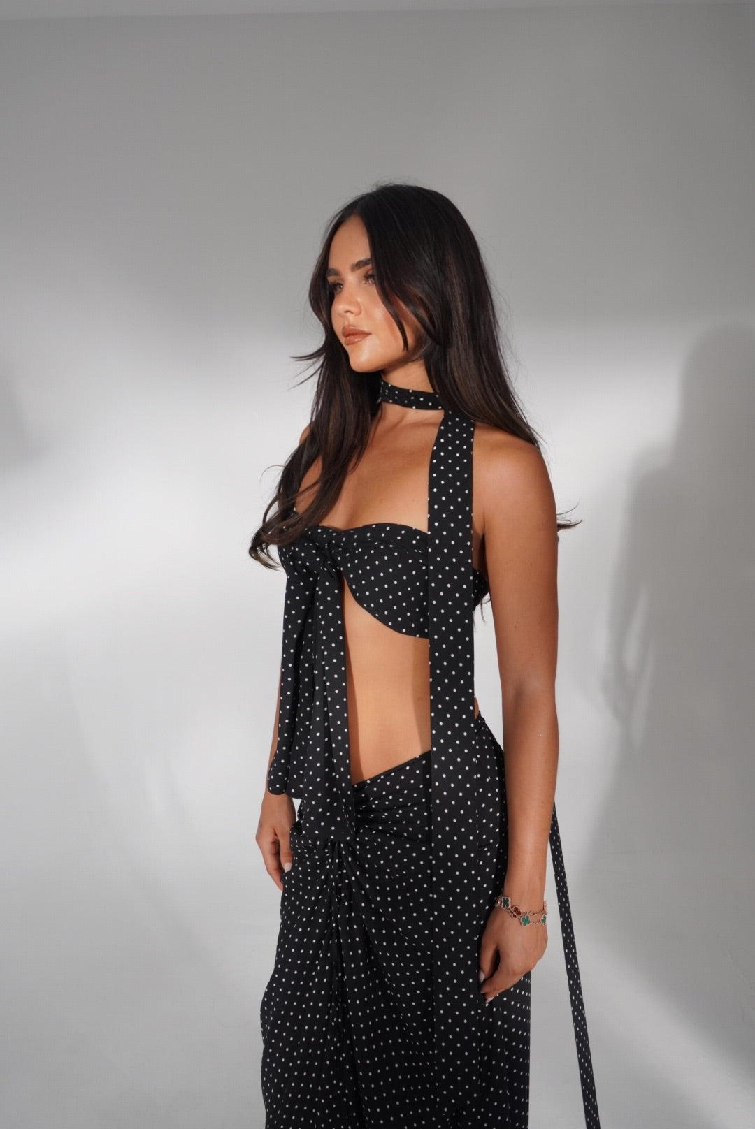 Amelia Top & Scarf Polka